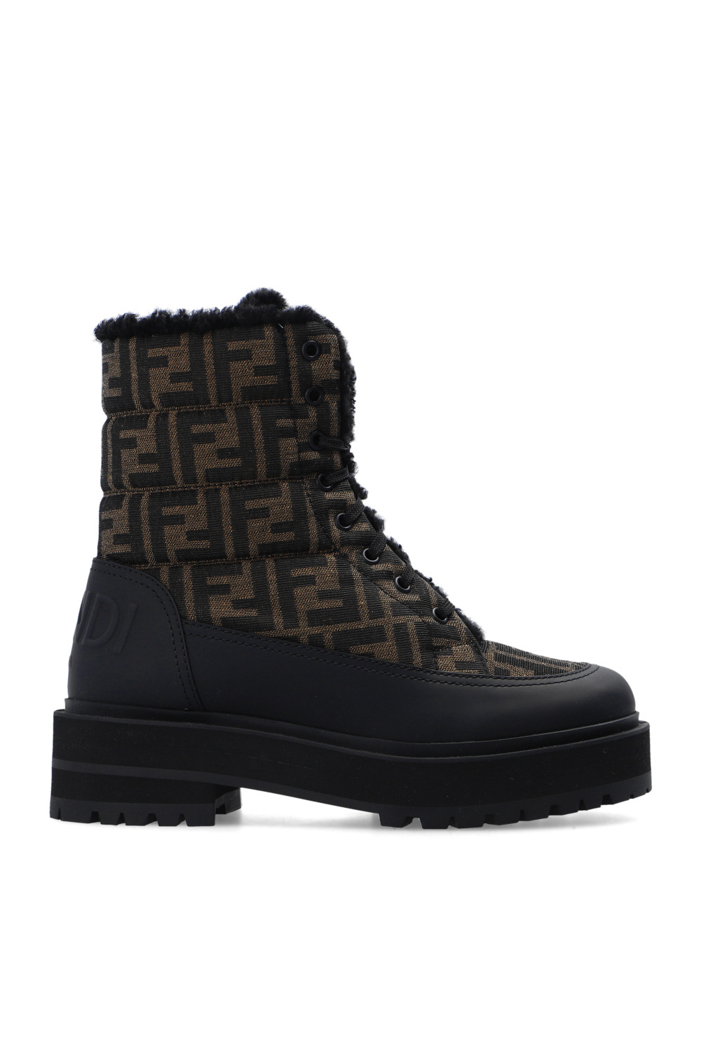 SchaferandweinerShops Japan Black Snow boots with logo Fendi FENDI KIDS WE NIANY BERET